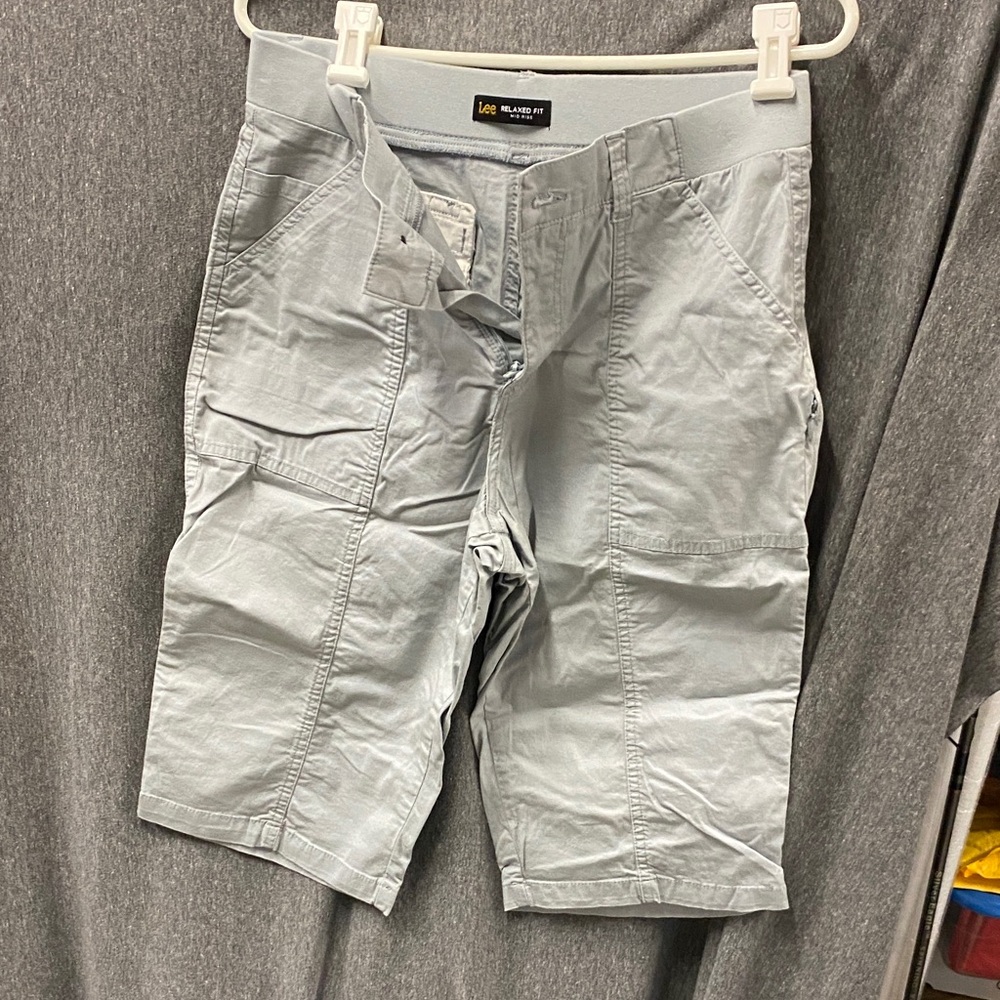 Lee womens Light Gray Cargo Shorts